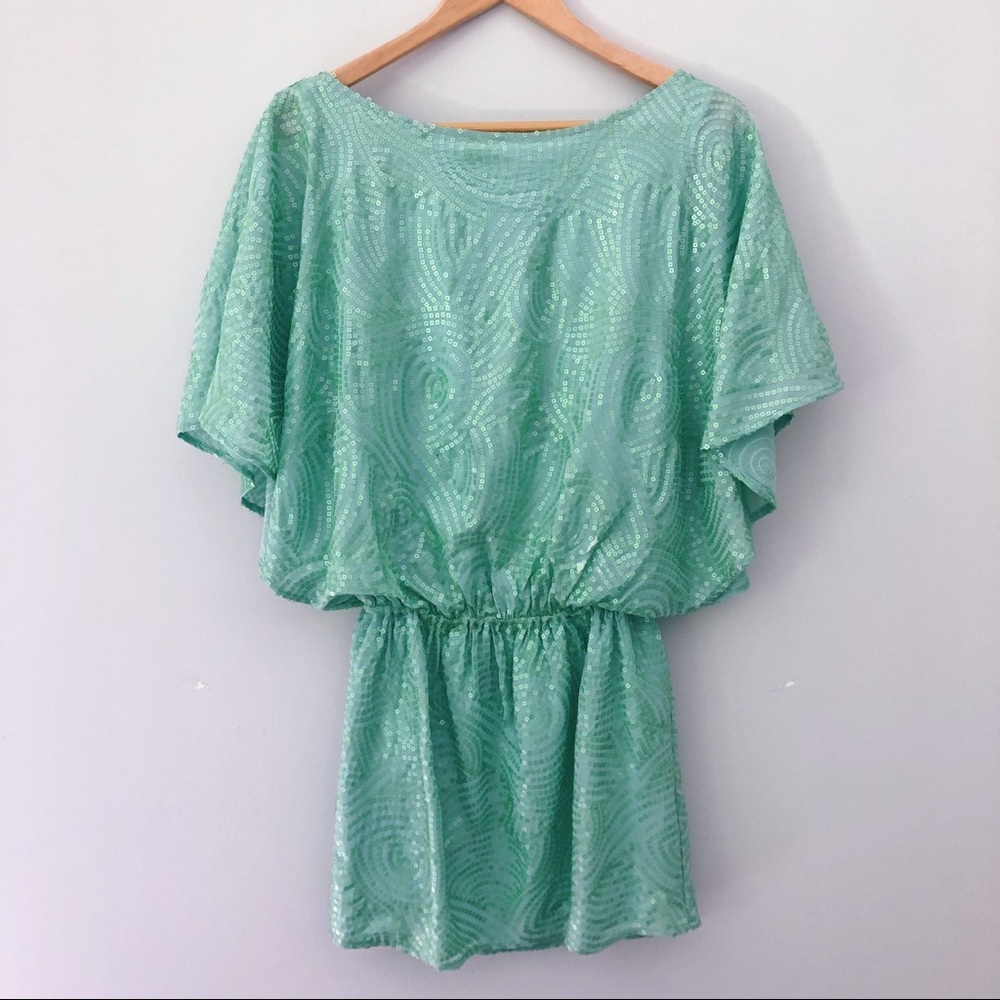 Miss Me Sequin Green Dress